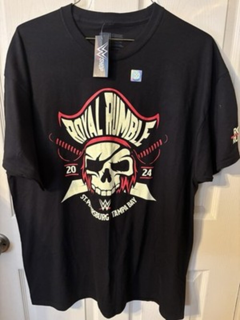 WWE Royal Rumble 2024 Tampa Bay Graphic T-Shirt Black Men’s 2XL NWT